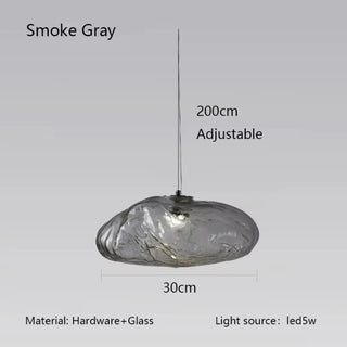 GANCOS Glass Pebble-Texture Ceiling Light – view 9