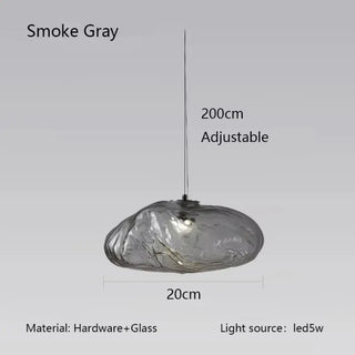 GANCOS Glass Pebble-Texture Ceiling Light – view 6