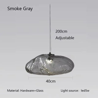 GANCOS Glass Pebble-Texture Ceiling Light – view 12