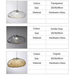 GANCOS Glass Pebble-Texture Ceiling Light – view 13