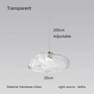 GANCOS Glass Pebble-Texture Ceiling Light – view 4