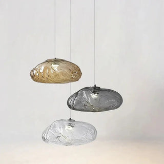 GANCOS Glass Pebble-Texture Ceiling Light – view 1