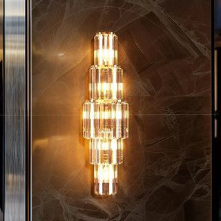 Gold acrylic glass wall sconce E14 LED modern transparent light