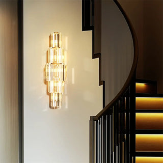 Modern gold glass wall sconce E14 LED acrylic warm 3000K