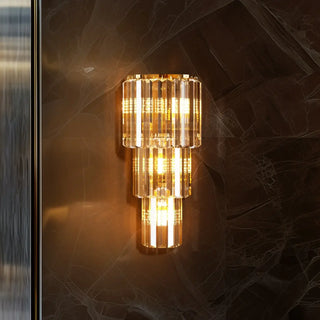 Modern glass wall sconce E14 LED gold acrylic Scandinavian
