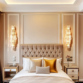 Transparent glass wall light E14 LED gold Scandinavian modern