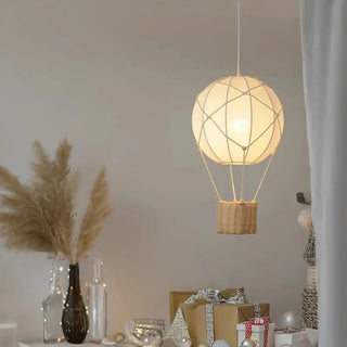 FIERE Hot Air Balloon Wicker Basket Ceiling Light – view 3
