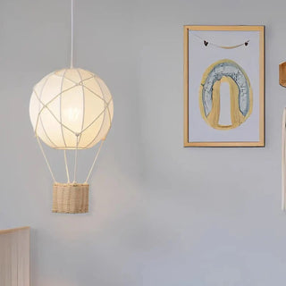 FIERE Hot Air Balloon Wicker Basket Ceiling Light – view 2