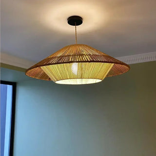 GOTORY Natural Hemp Metal Ceiling Light – view 3
