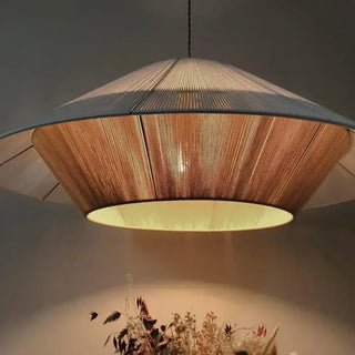 GOTORY Natural Hemp Metal Ceiling Light – view 4