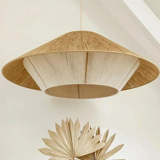 GOTORY Natural Hemp Metal Ceiling Light – view 1