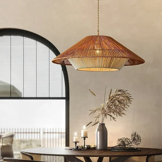 GOTORY Natural Hemp Metal Ceiling Light – view 2