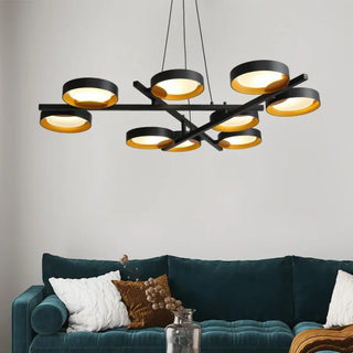 NORIBL Black Pendant 9 LED Circles Trendy Ceiling Light – view 1