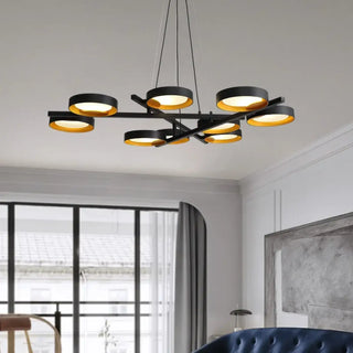 NORIBL Black Pendant 9 LED Circles Trendy Ceiling Light – view 2
