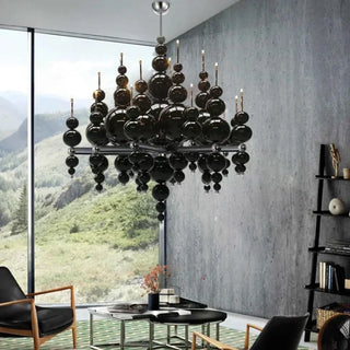 Modern black pendant in upscale interior — premium hanging lamp