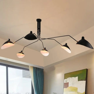 NORDI Black Nordic Style 6-Head Pendant Ceiling Light – view 1
