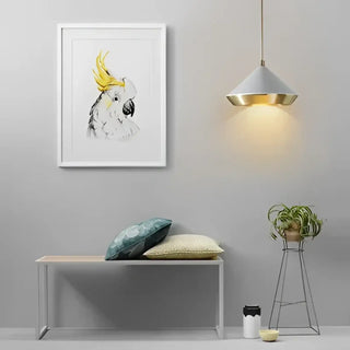 Gold accent black white pendant light, modern ceiling hanging fixture