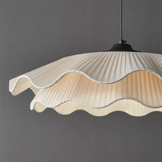 FABRIC Wavy White Flower-Shape Ceiling Light – view 4