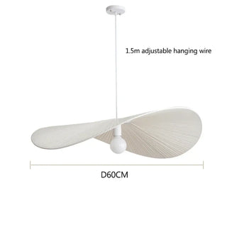 ADERETE Wavy Japandi Wood Style Ceiling Light – view 8