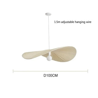ADERETE Wavy Japandi Wood Style Ceiling Light – view 15