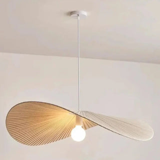ADERETE Wavy Japandi Wood Style Ceiling Light – view 2