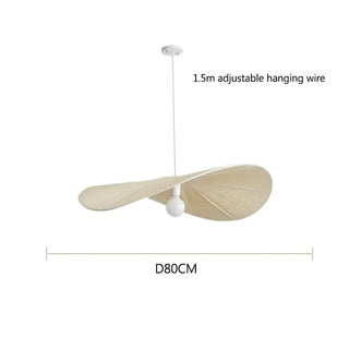 ADERETE Wavy Japandi Wood Style Ceiling Light – view 12
