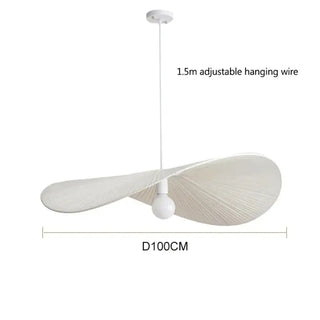 ADERETE Wavy Japandi Wood Style Ceiling Light – view 13