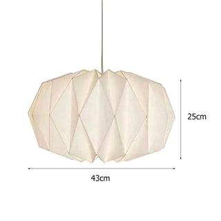 Origami white paper pendant lamp, Scandinavian decorative ceiling hanging light