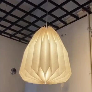 White paper origami pendant light, Scandinavian decorative ceiling fixture