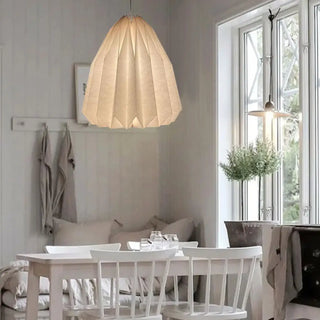 Origami pendant light, Scandinavian white paper lamp decorative ceiling fixture