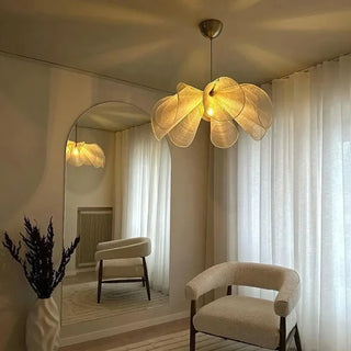 Original Scandinavian fabric pendant light, timeless shade ceiling hanging fixture