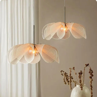 Scandinavian fabric pendant lamp, original timeless shade ceiling hanging light