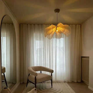Timeless shade Scandinavian fabric pendant lamp, original ceiling hanging light