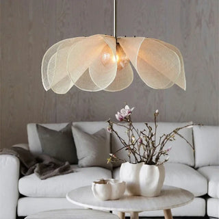 Fabric pendant light, original Scandinavian lamp with timeless shade ceiling fixture