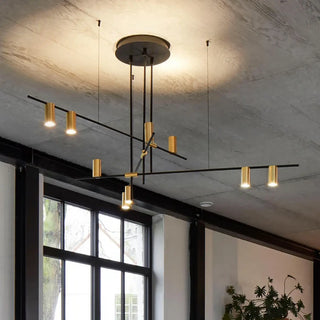LED spotlight pendant light, 9-bulb modern ceiling hanging lamp living room