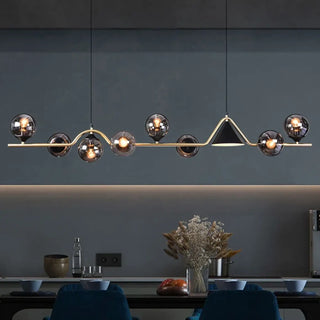 Decorative smoked glass pendant detail — contemporary hanging lamp