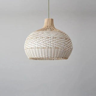 Artisan wicker pendant lamp, boho chic hanging ceiling light for living room