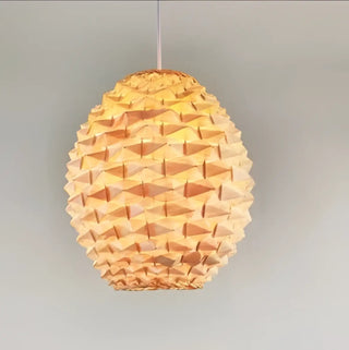 Woven wicker pendant light, Japandi style artisan crafted natural ceiling fixture