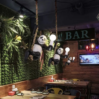 COGE Panda Rope-Suspended with Plants Ceiling Light – view 1