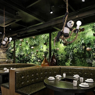 COGE Panda Rope-Suspended with Plants Ceiling Light – view 2