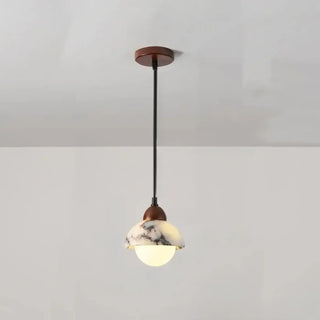 GAIA Marbled Stone and Mineral Beads Ceiling Light – view 6