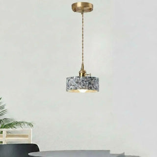 Suspension Terrazzo – Suspension Vintage | Luminaire en Pierre Durable avec Éclairage Ambiant Chaleureux
