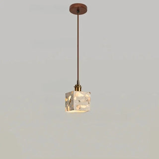 Suspension Terrazzo – Suspension Vintage | Luminaire en Pierre Durable avec Éclairage Ambiant Chaleureux