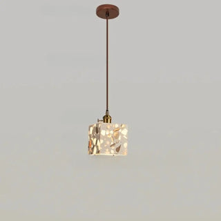 Suspension Terrazzo – Suspension Vintage | Luminaire en Pierre Durable avec Éclairage Ambiant Chaleureux