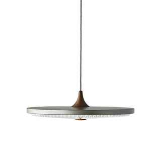 Sculpted pleated paper pendant lamp, black metal modern ceiling fixture