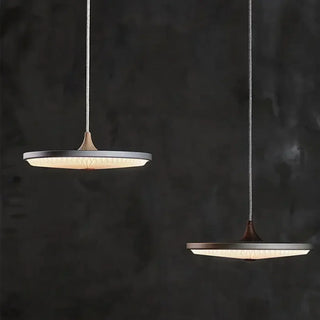 Black metal pleated paper pendant, sculpted modern ceiling hanging fixture