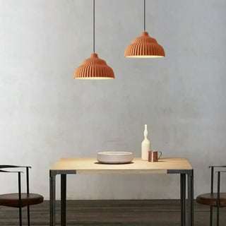 LUNAMI Pleated Terracotta Warm Design Ceiling Light – view 4