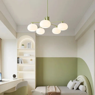 VERDURE Refined Pastel Green Glass and Metal Ceiling Light – view 1