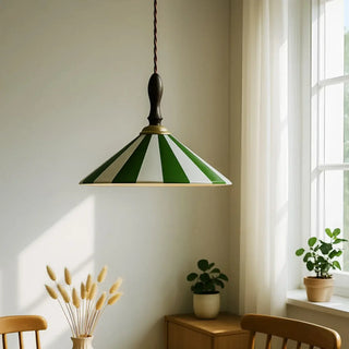 NADHY Green White Striped Vintage Style Ceiling Light – view 2
