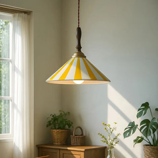 NADHY Green White Striped Vintage Style Ceiling Light – view 3